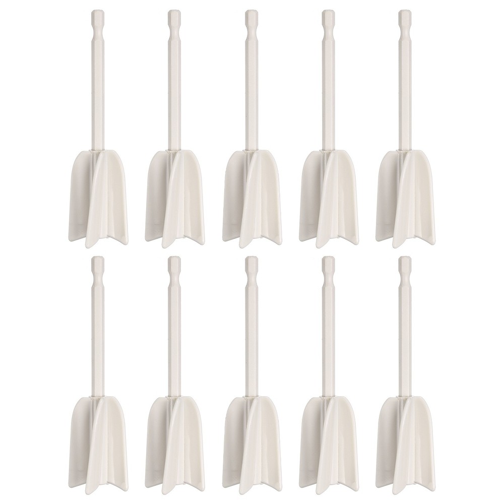 10Pcs 4.9″ ABS Plastic Silicone Resin Mixer Paddle, White