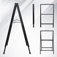 Heavy-Duty Double-Sided Metal A-Frame Sidewalk Sign Holder Stand 24″x36″