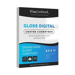 Extra Thick Glossy Cardstock (C2S) Gloss – 14 Pt (325gsm) – 8.5 x 11 – 50-Sheet