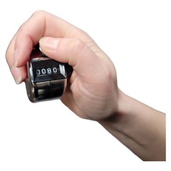 Metal Carnival Counter (4 Digit) Silver Colro Manual Hand Held Thumb Operated