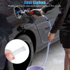 Siphon Hose Hand Pump Portable Manual Car Fuel Transfer for Gas Gasoline Petrol