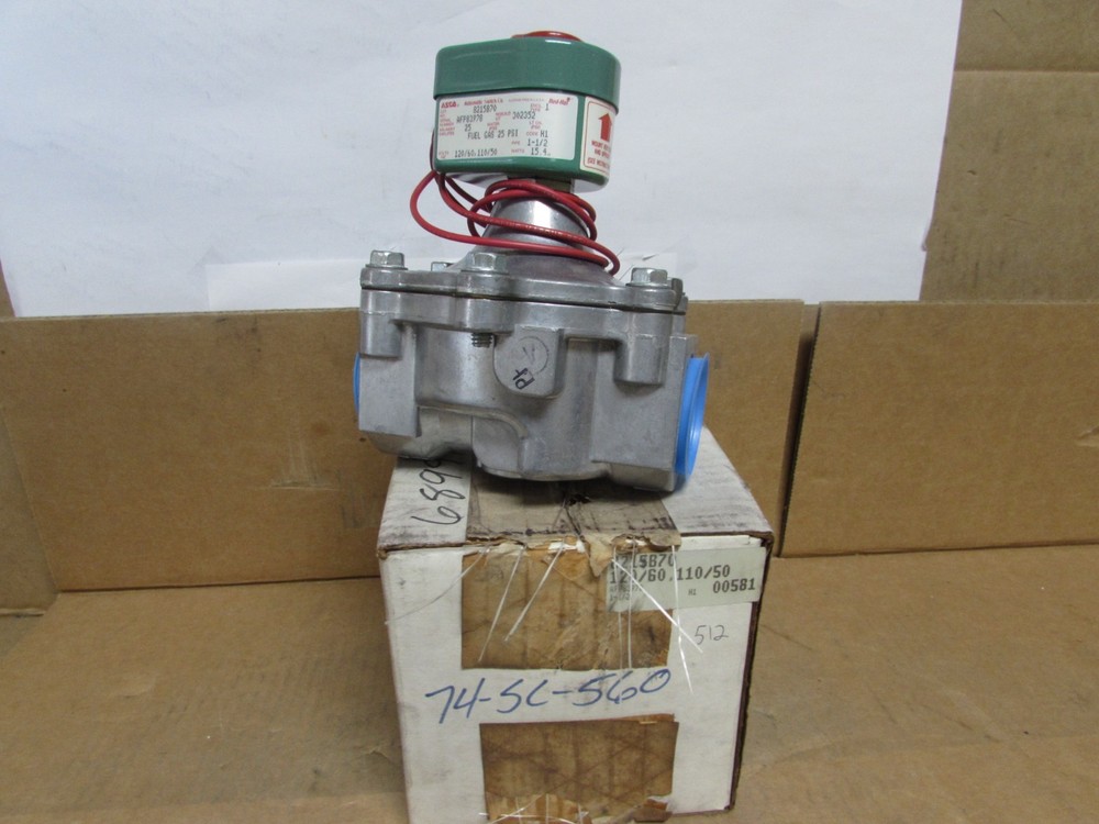 ASCO 1-1/2″ Air and Fuel Gas Solenoid Valve (8215B70) ( NEW IN BOX) *MAKE OFFER*