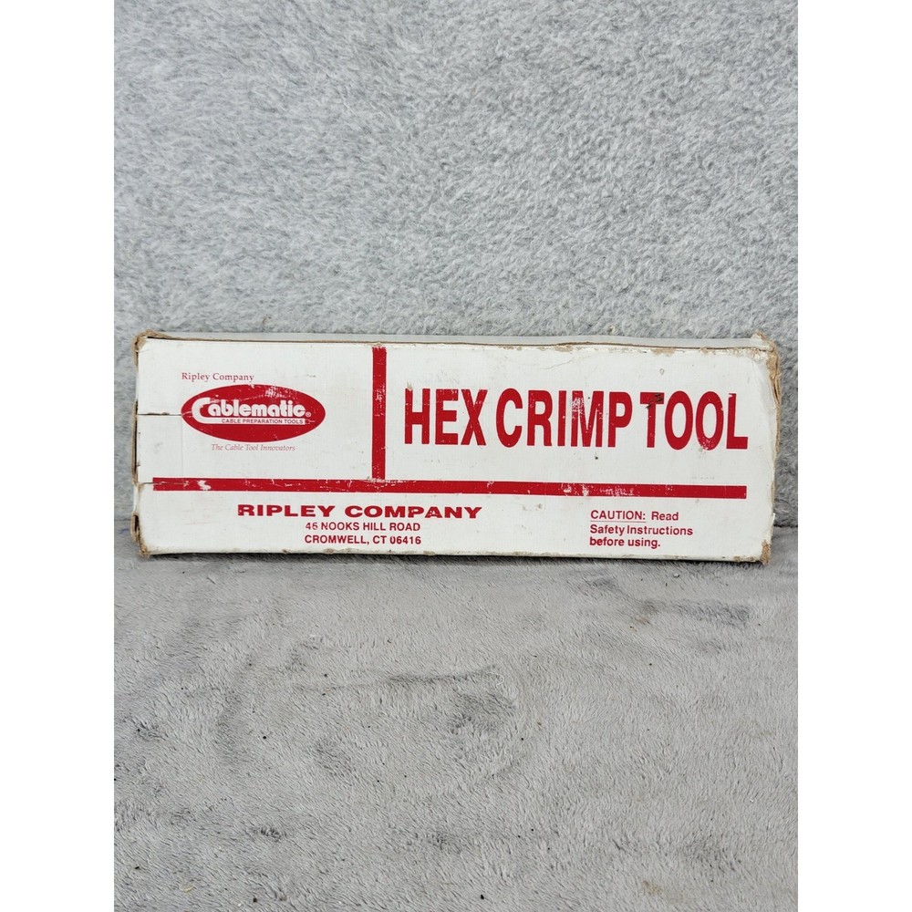 Cablematic Ripley CR 596B Hex Crimp Tool .262 .324 RG59 RG6 Coax Cable USA Made