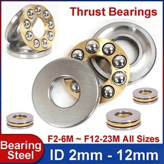 Thrust Ball Bearings Miniature ID 2mm 3mm 4mm 5mm 6mm 7mm 8mm 9mm 10mm 12mm