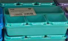 1 – Jot Mint Green 5 Piece Interlocking Plastic Desk Organizer