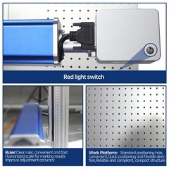 Raycus 50W 30W 20W Fiber Laser Marking Machine Silver Metal Engraving Lightburn