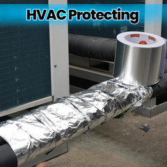Aluminum Foil Tape 5″ X 150FT, Heat Reflective Professional Heat Resistant Tape