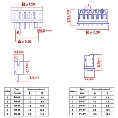 Taiss JST Crimping Tool with 580PCS JST PH Connector kit 2.0mm 2/3/4/5/6Pin H…