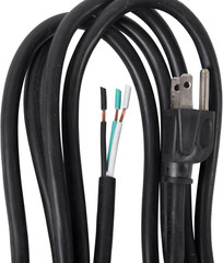 PS915143 9 Ft 14/3 SJTW Replacement Power Cord, 15 Amp 125V Appliance Cord, 3-Pr