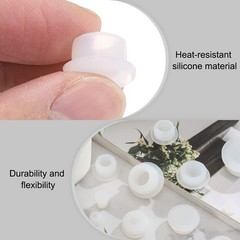 30pcs Hole Plugs Fit for 11mm7/16 Inch Hole Round Snap Plug for Home White