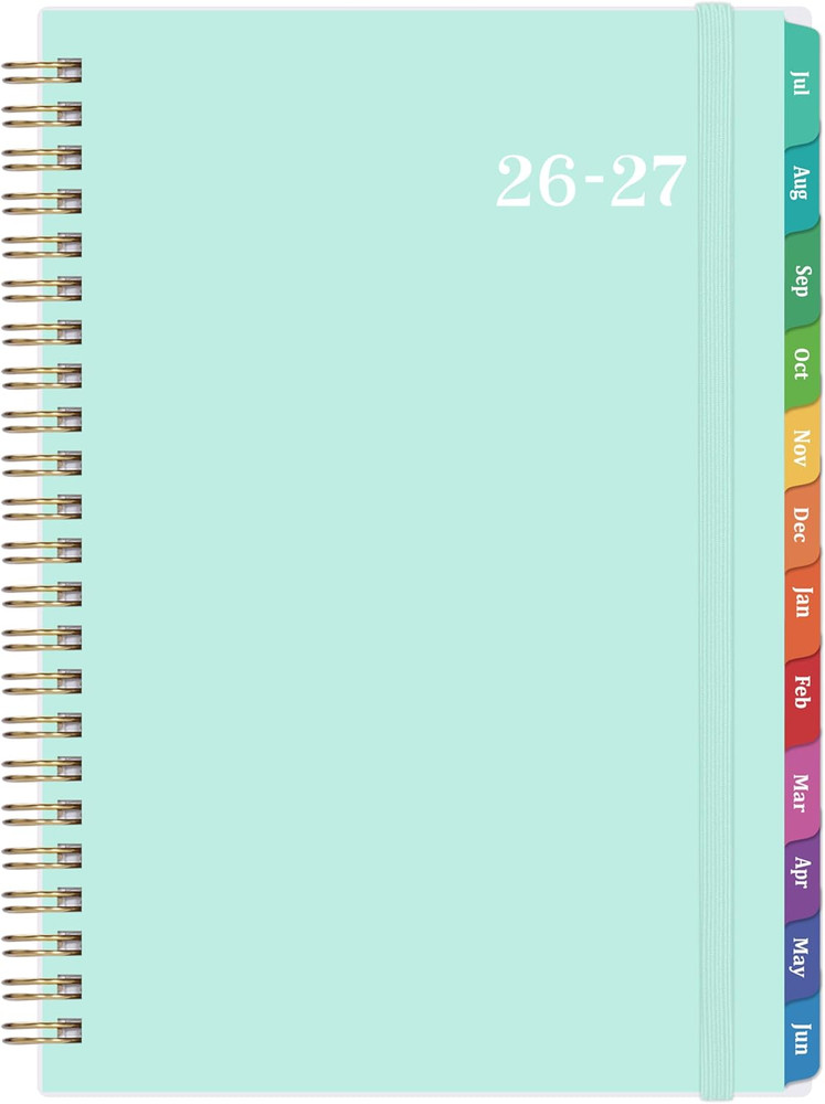 2026-2027 Academic Planner – Jul 2026-Jun 2027 Weekly & Monthly with Tabs, 6.4″x