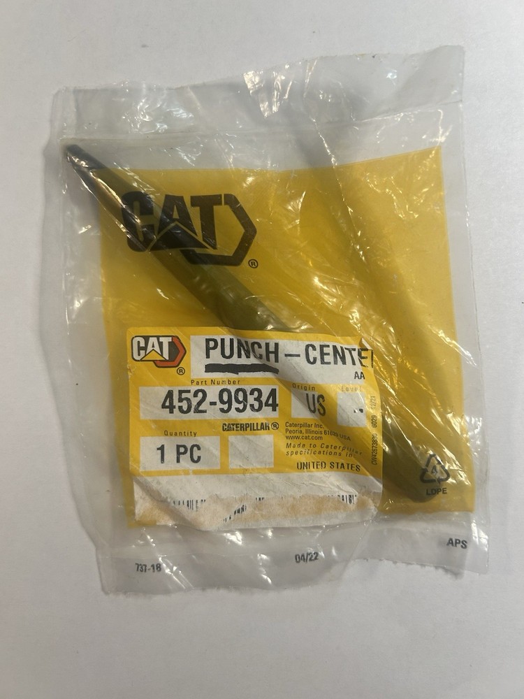 NEW CAT Caterpillar 452-9934: 127MM Long Center Punch By MAYHEW USA 3/16 PT Tool