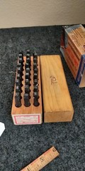 UNUSED Young Bros. Stamp Works 3/16 inch Steel Set 27 Letter Characters MADE USA