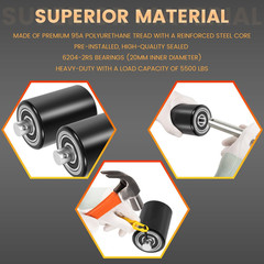 PTH50 Pallet Jack Front Load Wheel Replacement Kit Set Complete Fit for Crown PT
