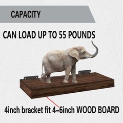 4 Pack Floating Shelf Brackets, 4 Inch Heavy Duty Industrial Wall Shelf Bracket