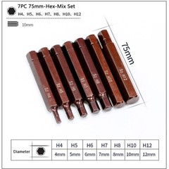 3/8″ Inch Impact Screwdriver Bit Torx M Shape Hex Bit Set Hex Shank Magnetic
