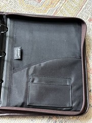 Avery~Leather Power Case~Zip Around Closure~Black~3 Ring Day Planner