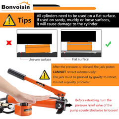 50T Low Profile Hydraulic Ram Jack – 2.56″ Stroke Lifting Cylinder