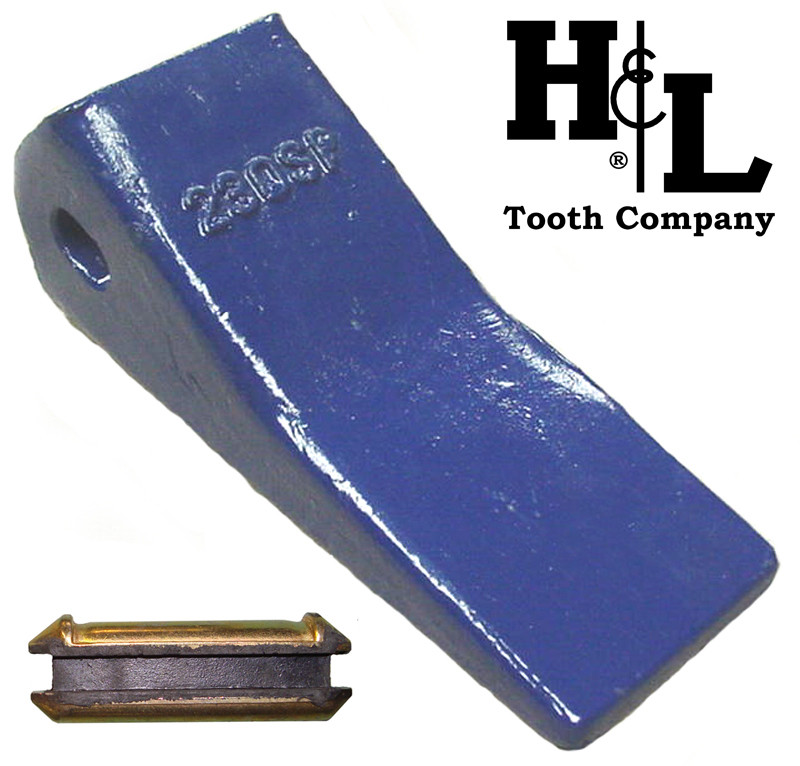 230CSP H&L Tooth Co. 23 230 Backhoe Bucket Teeth + Pin Deere Case JCB 230SP Cast