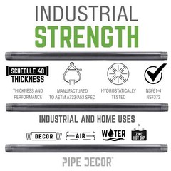 1 in. x 60 in. Galvanized Steel Pipe