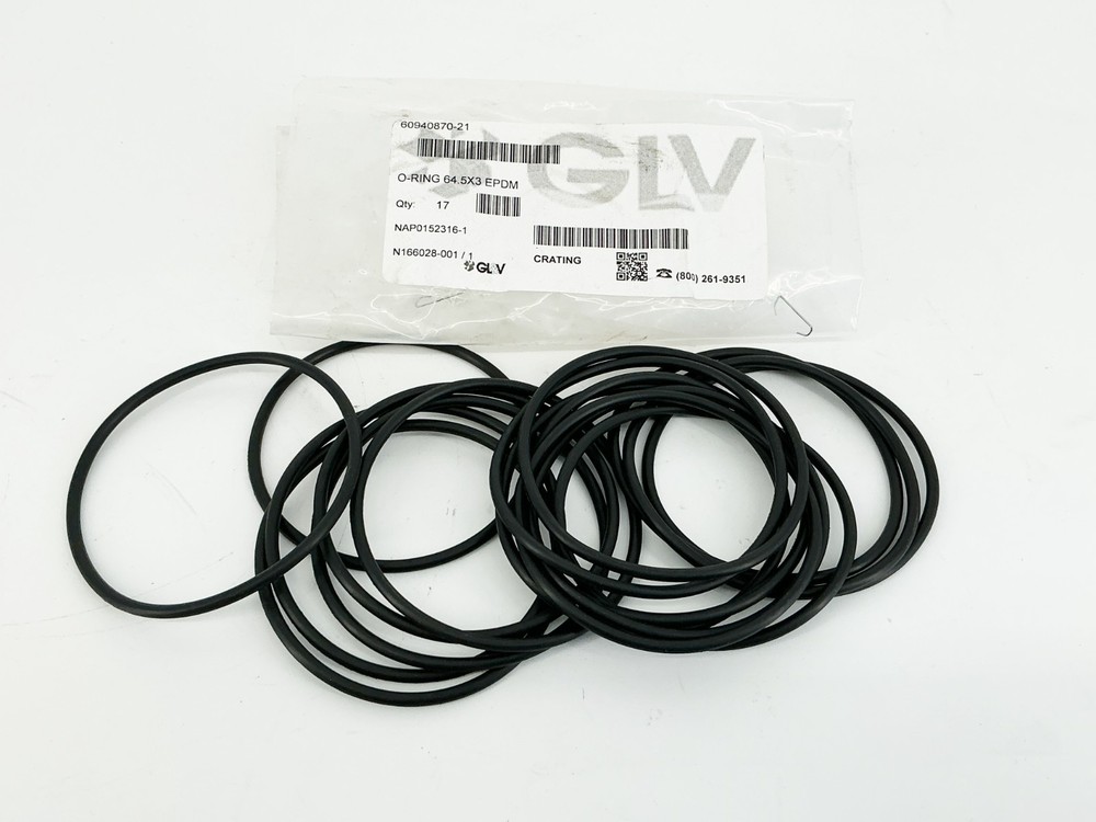 New Lot of 17 GL&V NAP0152316-1 O-Ring 64.5X3 EPDM