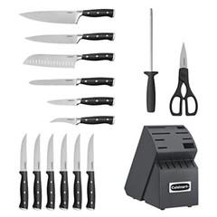 Cuisinart 15-Pc Forged Triple Rivet Knife Set with Block High Carbon Steel