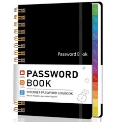 Password Book with Alphabetical Tabs, Password Keeper Book for Seniors, 5.8″ …