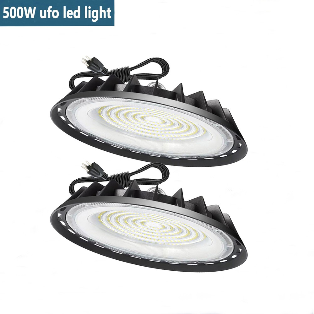 2Pack 500W UFO Led High Bay Light Commercial Industrial Warehouse Gym Shop Light