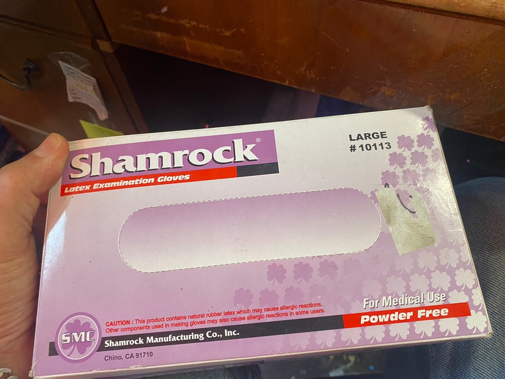 Shamrock Medical Glove, Powder Free, Slick Surface Latex, Natural – 100pcs Small