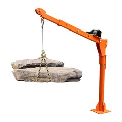 1100LBS Truck-Mounted Crane Hoist with 12V Electric Winch Pickup Truck Jib Crane
