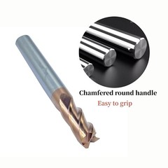 5 Pcs 6mm 4 Flute Regular Carbide End Mill 50mm Overall Length – TiALN COATED