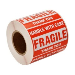 5000 Fragile Stickers 2×3 Handle with Care Thank You 500 / Roll Warning Labels