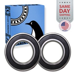 (2) 6211-2RS Premium Rubber Seal Ball Bearing C3 EMQ, 55x100x21, 6211 2RS 6211rs