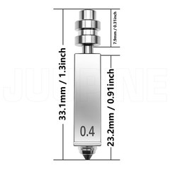 4PK 0.2+0.4+0.6+0.8MM for Anycubic Kobra X/Kobra 4 Nozzle 0.4mm Nozzles Leak-Pro