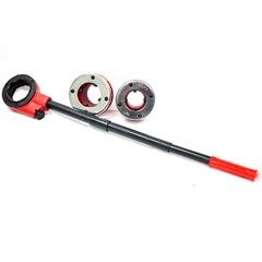 2pc BSPT PLUMBING HAND RATCHET PIPE THREADER 1-1/2″ & 2″ DIE HEAD ALLOY DIES