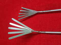 Laparoscopic Fan Retractor 5 Blades Articulation 5mm Reusable Instruments-2nos