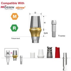 US Dental Straight Abutment Hiossen ET Osstem TS Ti Mini Regular Platform Hex