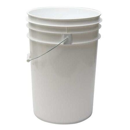 Zoro Select Rop2160w-M Pail, 6.0 Gal., Open Head, White