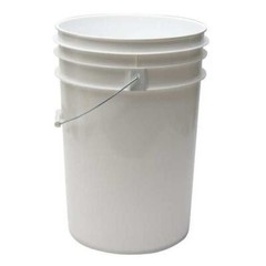 Zoro Select Rop2160w-M Pail, 6.0 Gal., Open Head, White