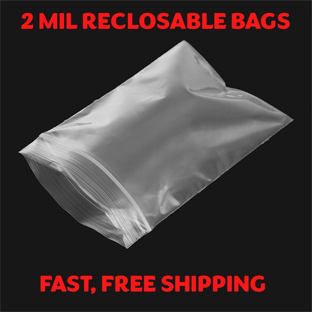 7″ x 8″ RECLOSABLE CLEAR ZIP SEAL LOCK BAGS 2 MIL JEWELRY ZIPPER POLY BAGGIES