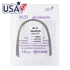 Dental Ortho Stainless Steel/NIti Super Elastic Arch Wires Round Ovoid Natural