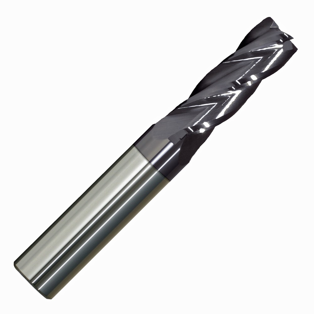 1/2″ 4 Flute Single End 30 Degree Carbide End Mill USA Long ALTiN Coated