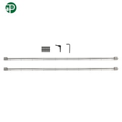 For DIY 2Pcs SBR12-1500mm Linear Shaft Rail,4× SBR12UU Square Type Bearings