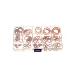 US150 M5-M22 Copper Crush Washer Gasket Set Flat Ring Seal Assortment Kit
