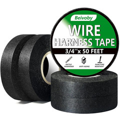 5 Rolls High Temp Wire Harness Tape – OEM-Grade Automotive Cloth Fabric Tape