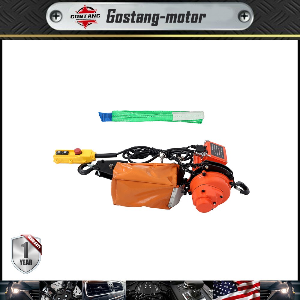 2200lbs Electric Chain Hoist 110V 10ft Lifting Height,10ft Wired Remote Control