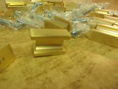 NEW Contemporary Style Handle Pack Brushed Brass, Lot of 20 *FREE SHIPPING*