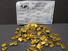 ECI Polyester Film Capacitors .047uf 100V Quantity 100 NOS