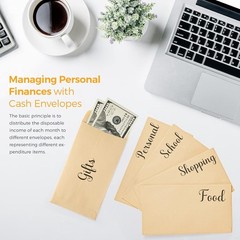 100 Pack Kraft Self Sealing Cash Envelopes for Budgeting and Storage 3.5×6.5 …