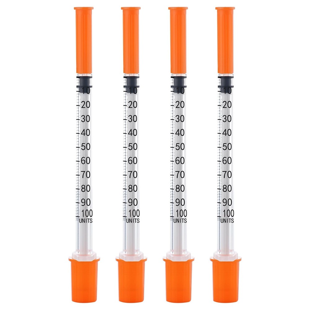 30G 1cc 1/2″ Syringe – Individual Package-100 Pack 1/2″, orange